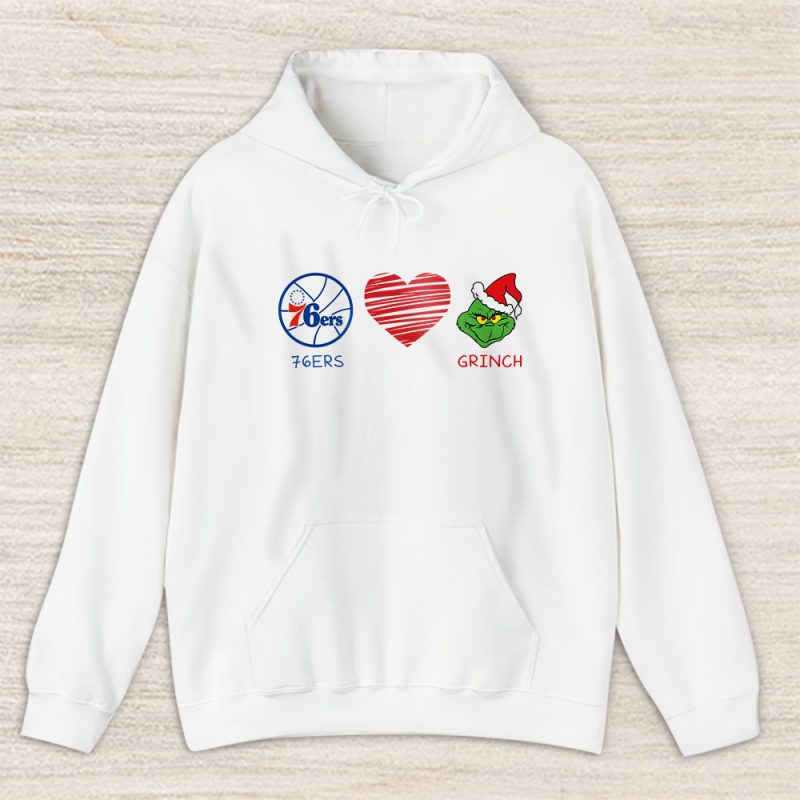 Philadelphia 76ers Merry Christmas NBA Gift For Fan Cute Grinch Unisex Hoodie TAS21874