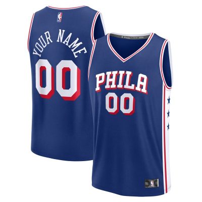 Philadelphia 76ers Youth Custom Fast Break Jersey - Blue - Icon Edition