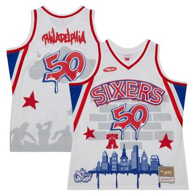 Philadelphia 76ers x Tats Cru Hardwood Classics Fashion Jersey - White