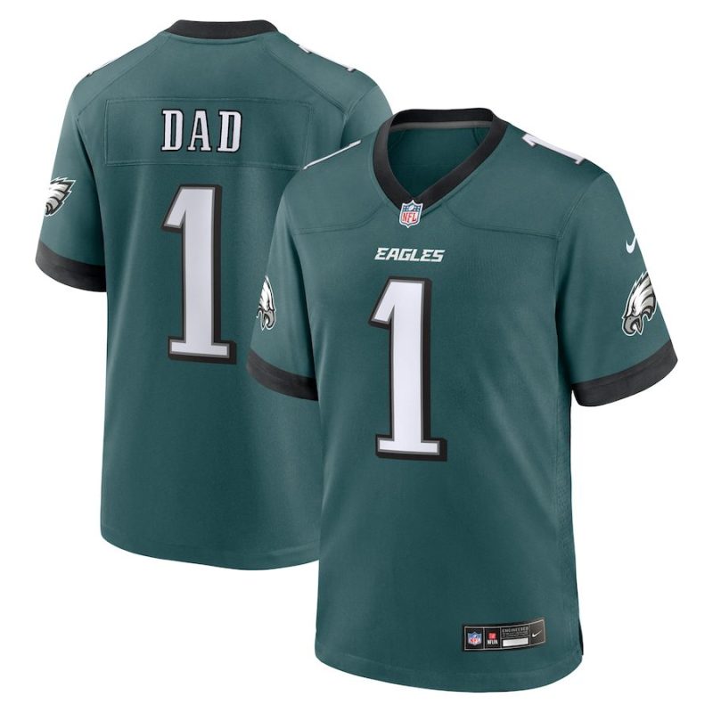 Philadelphia Eagles #1 Dad Game Jersey - Midnight Green