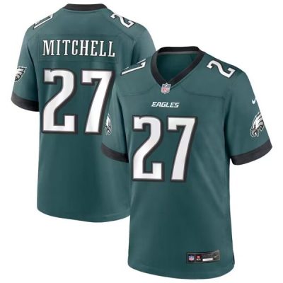 Philadelphia Eagles #27 Quinyon Mitchell Green Limited Football Stitched Game Jersey