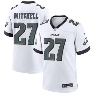 Philadelphia Eagles #27 Quinyon Mitchell White Limited Football Stitched Game Jersey