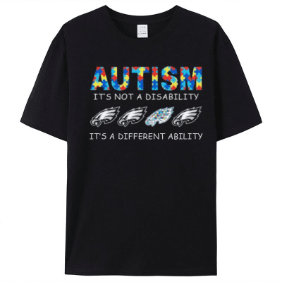 Philadelphia Eagles Autism It's Not A Disability It's A Different Ability Unisex T-Shirt