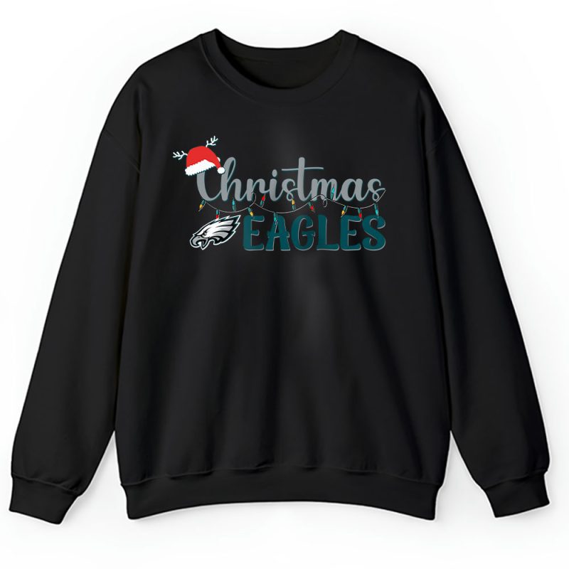 Philadelphia Eagles Merry Christmas NFL Gift For Fan Santa Xmas Funny Christmas Unisex Sweatshirt TAS19974