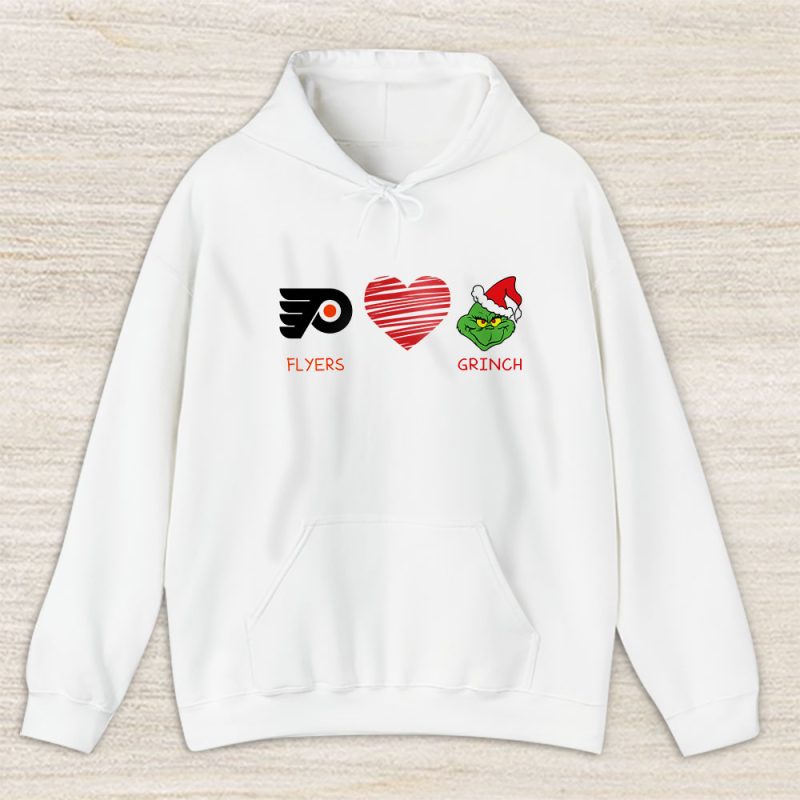 Philadelphia Flyers Merry Christmas NHL Gift For Fan Cute Grinch Unisex Hoodie TAS21870