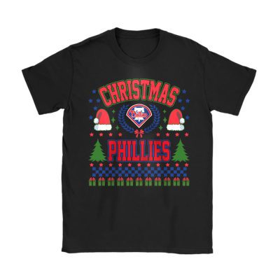 Philadelphia Phillies Merry Christmas MLB Gift For Fan Cute Santa Hohoho Unisex T-Shirt Cotton Tee TAT21879