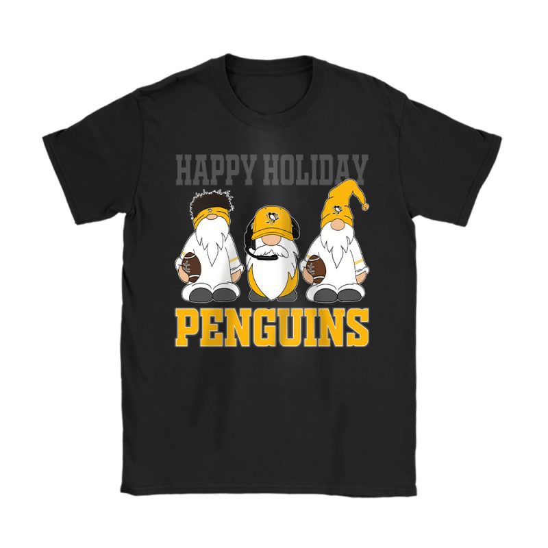 Pittsburgh Penguins Merry Christmas NHL Gift For Fan Christmas Gnomes Unisex T-Shirt Cotton Tee TAT21538