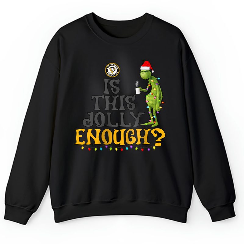 Pittsburgh Penguins Merry Christmas NHL Gift For Fan Cute Grinch Unisex Sweatshirt TAH21537