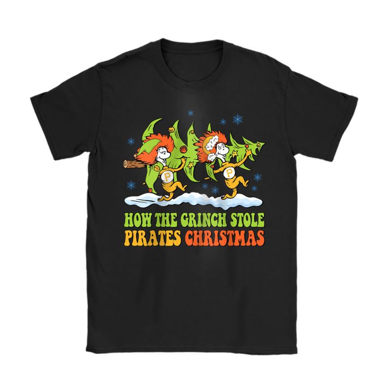 Pittsburgh Pirates Merry Christmas MLB Gift For Fan Cute Grinch Unisex T-Shirt Cotton Tee TAT21884