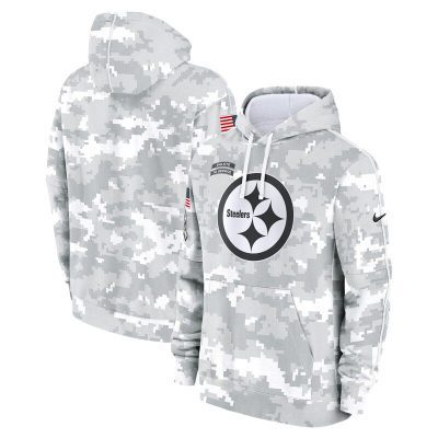 Pittsburgh Steelers 2024 Salute to Service Club Fleece Pullover Hoodie - Arctic Camo