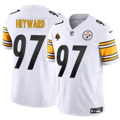 Pittsburgh Steelers #97 Cameron Heyward White 2024 F.U.S.E. With Walter Payton Patch Vapor Limited Football Stitched Jersey