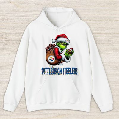 Pittsburgh Steelers Merry Christmas NFL Gift For Fan Cute Grinch Unisex Hoodie TAS21084