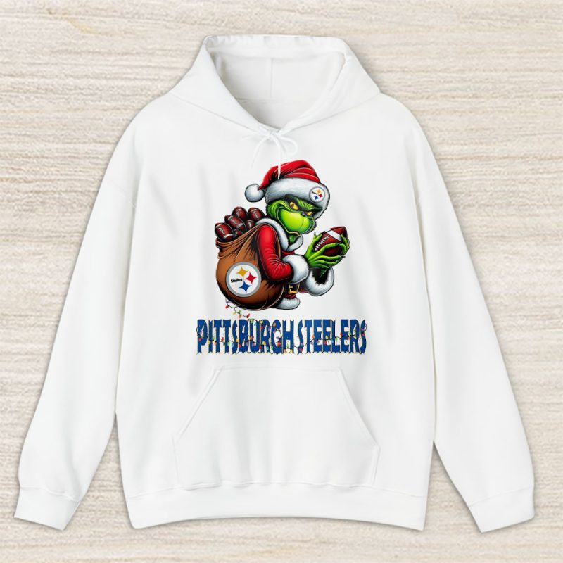 Pittsburgh Steelers Merry Christmas NFL Gift For Fan Cute Grinch Unisex Hoodie TAS21084