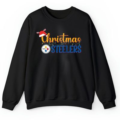 Pittsburgh Steelers Merry Christmas NFL Gift For Fan Santa Xmas Funny Christmas Unisex Sweatshirt TAS19984