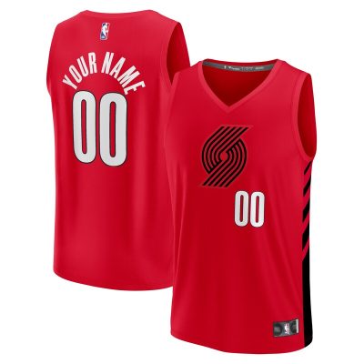 Portland Trail Blazers Fast Break Custom Replica Jersey - Red - Statement Edition