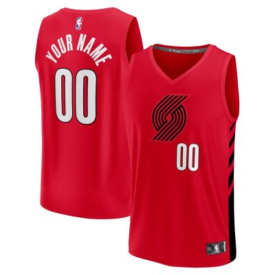 Portland Trail Blazers Youth Fast Break Replica Custom Jersey - Statement Edition - Red