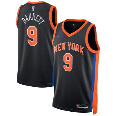 RJ Barrett New York Knicks 2022/23 Swingman Jersey - City Edition - Black