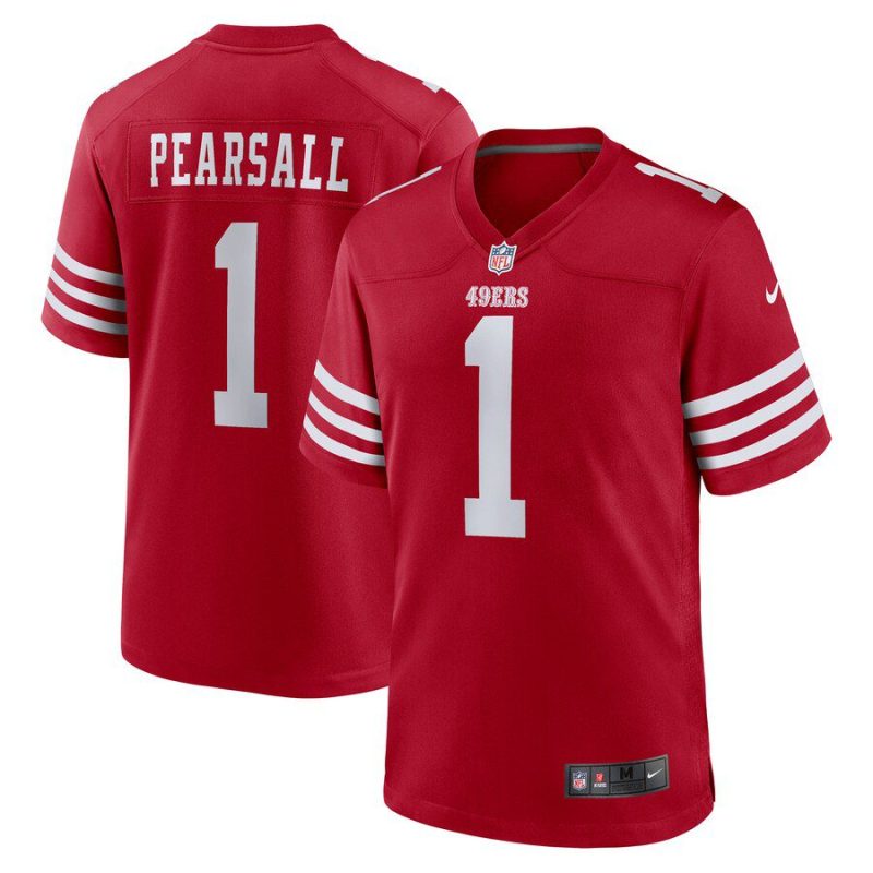 Ricky Pearsall San Francisco 49ers 2024 NFL Draft First Round Pick Player Game Jersey - Scarlet