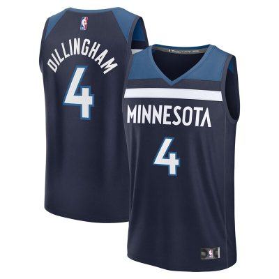 Rob Dillingham Minnesota Timberwolves Youth 2024 NBA Draft Fast Break Player Jersey - Icon Edition - Navy