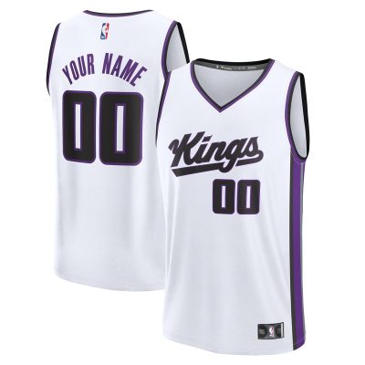 Sacramento Kings Fast Break Custom Jersey - Association Edition - White