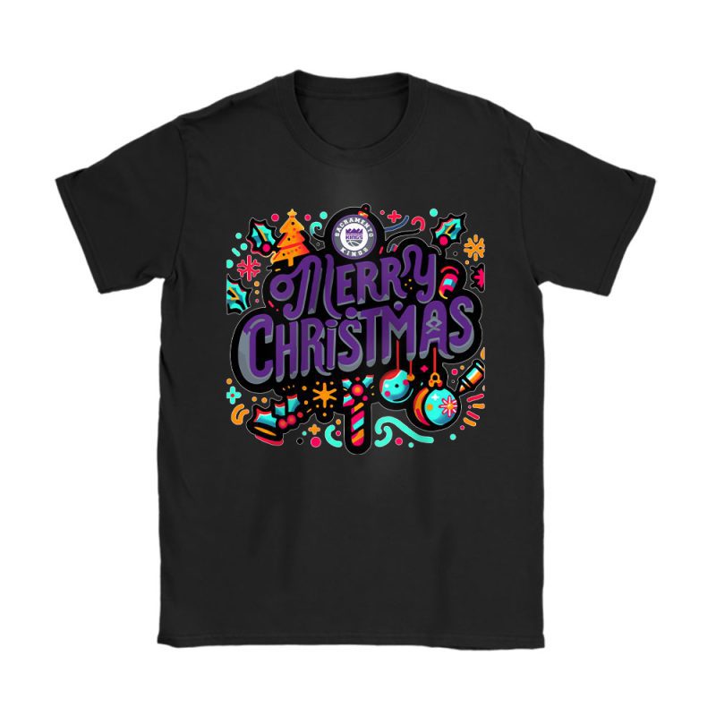 Sacramento Kings Merry Christmas NBA Gift For Fan Christmas Funny Unisex T-Shirt Cotton Tee TAT21539