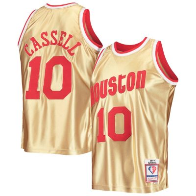 Sam Cassell Houston Rockets 75th Anniversary 1993/94 Hardwood Classics Swingman Jersey - Gold