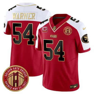 San Francisco 49ers #54 Fred Warner Red F.U.S.E. Golden Gate Bridge With 3-Star C Patch Alternate Vapor Limited Football Stitched Jersey