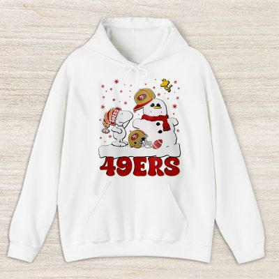 San Francisco 49ers Merry Christmas NFL Gift For Fan Christmas Snoopy And Snow Man Unisex Hoodie TAS21172