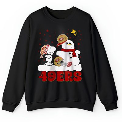 San Francisco 49ers Merry Christmas NFL Gift For Fan Christmas Snoopy And Snow Man Unisex Sweatshirt TAH21172