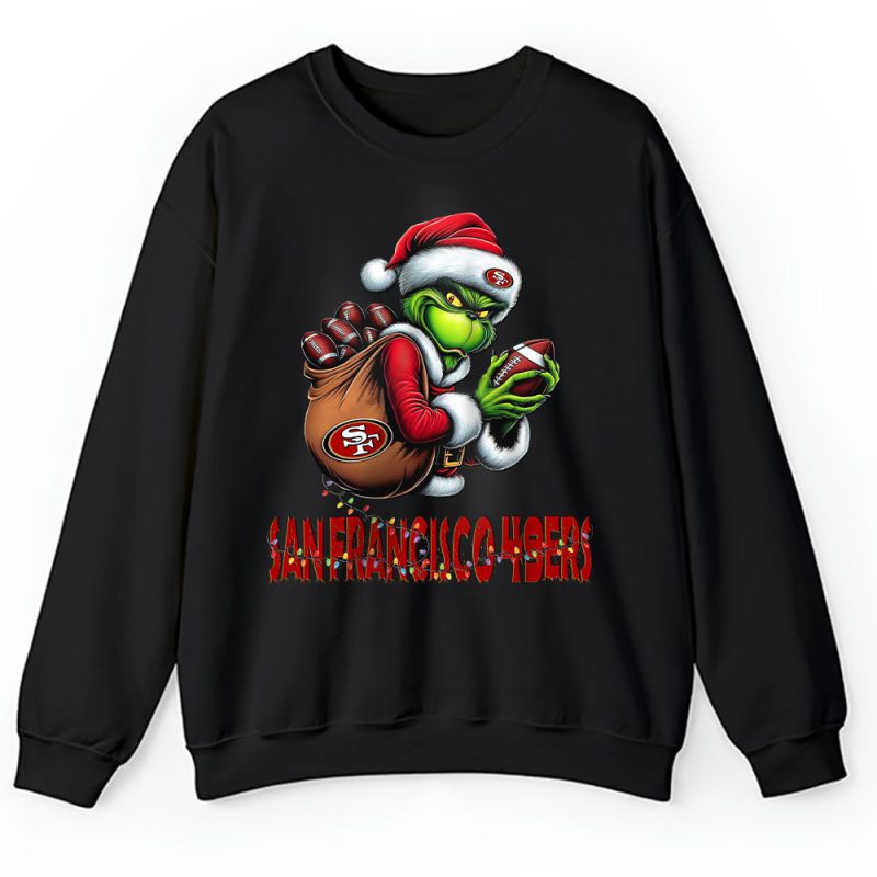 San Francisco 49ers Merry Christmas NFL Gift For Fan Cute Grinch Unisex Sweatshirt TAH21154