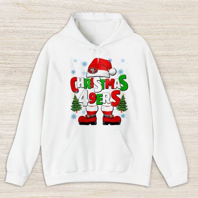 San Francisco 49ers Merry Christmas NFL Gift For Fan Cute Santa Hohoho Unisex Hoodie TAS21151