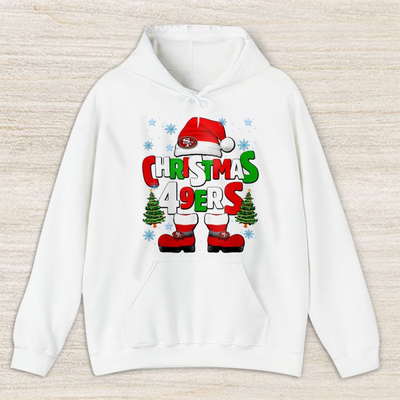 San Francisco 49ers Merry Christmas NFL Gift For Fan Cute Santa Hohoho Unisex Hoodie TAS21151