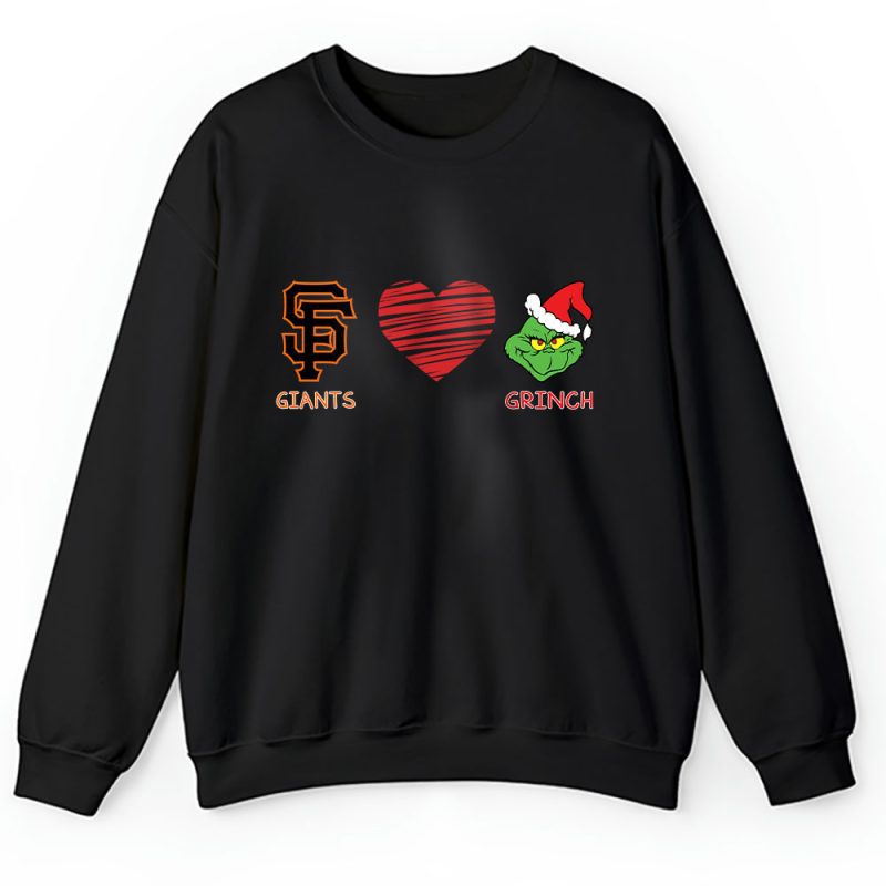 San Francisco Giants Merry Christmas MLB Gift For Fan Cute Grinch Unisex Sweatshirt TAH21918