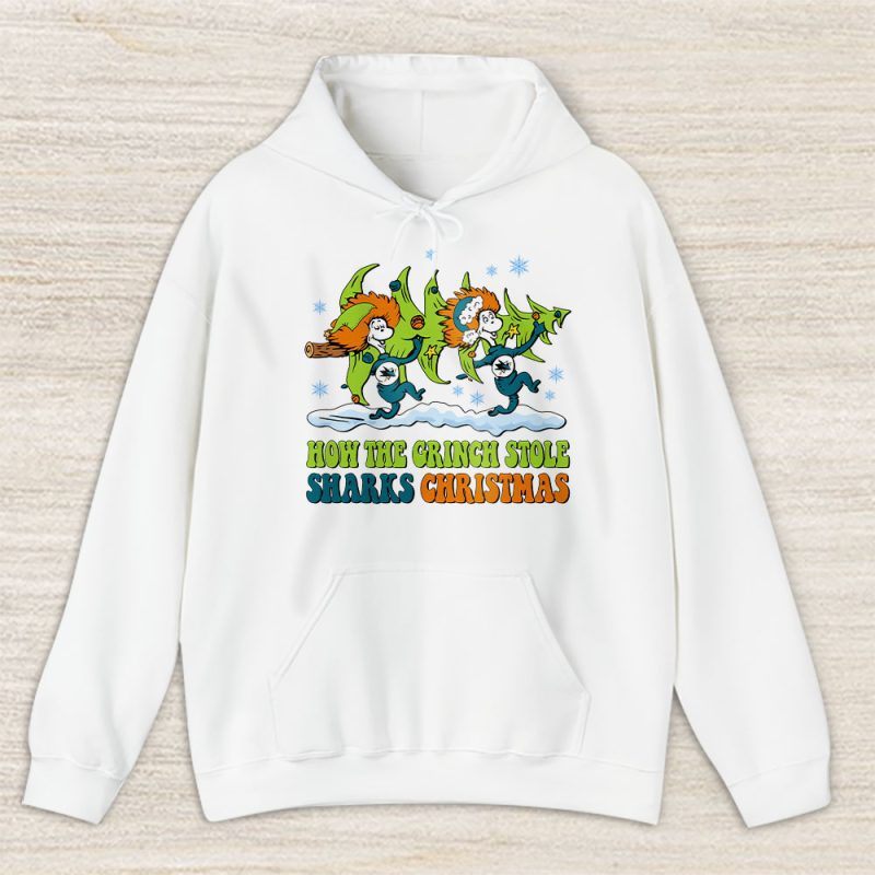 San Jose Sharks Merry Christmas NHL Gift For Fan Cute Grinch Unisex Hoodie TAS21920