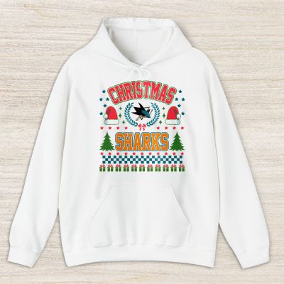 San Jose Sharks Merry Christmas NHL Gift For Fan Cute Santa Hohoho Unisex Hoodie TAS21923