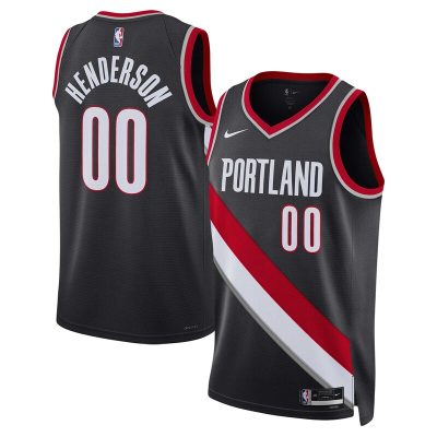 Scoot Henderson Portland Trail Blazers 2023 NBA Draft Swingman Jersey - Icon Edition - Black