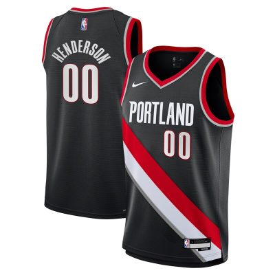 Scoot Henderson Portland Trail Blazers Youth Swingman Jersey - Icon Edition - Black