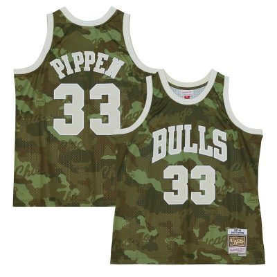 Scottie Pippen Chicago Bulls Hardwood Classics 1997/98 Ghost Green Swingman Jersey - Camo