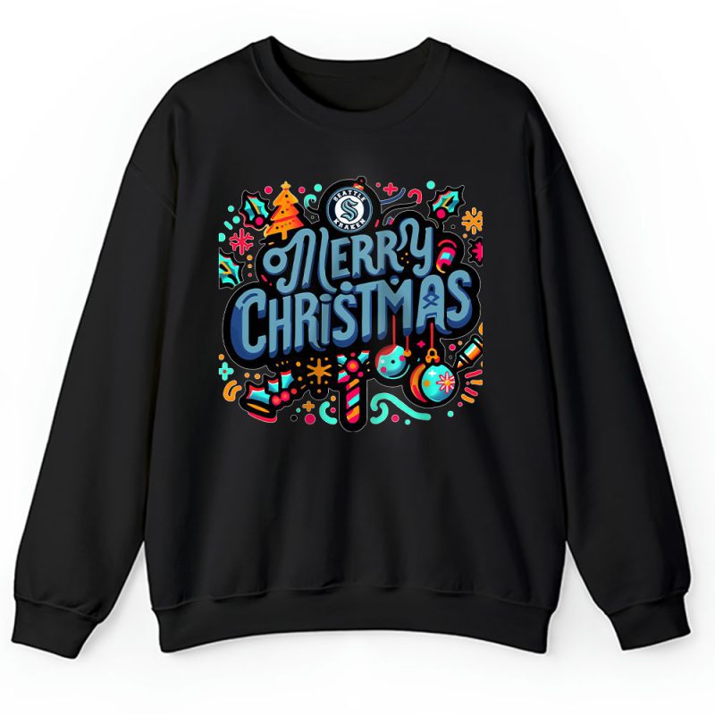 Seattle Kraken Merry Christmas NHL Gift For Fan Christmas Funny Unisex Sweatshirt TAH21551