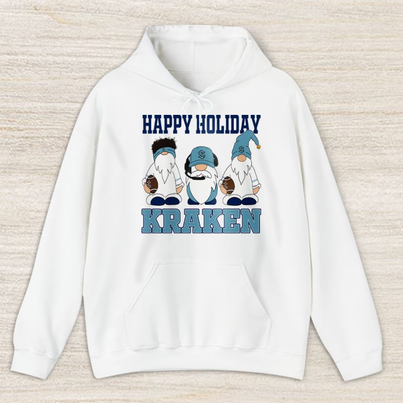 Seattle Kraken Merry Christmas NHL Gift For Fan Christmas Gnomes Unisex Hoodie TAS21554