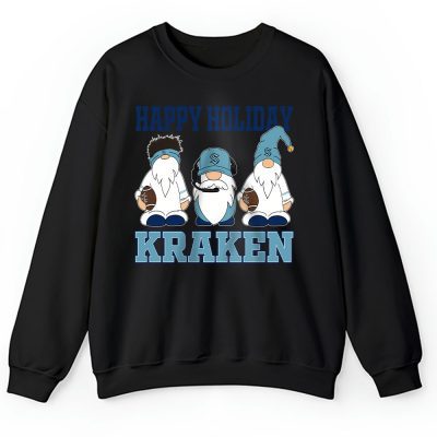 Seattle Kraken Merry Christmas NHL Gift For Fan Christmas Gnomes Unisex Sweatshirt TAH21554