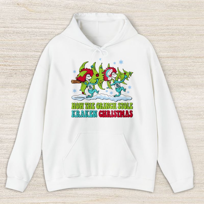 Seattle Kraken Merry Christmas NHL Gift For Fan Cute Grinch Unisex Hoodie TAS21912