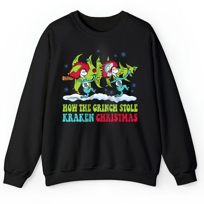 Seattle Kraken Merry Christmas NHL Gift For Fan Cute Grinch Unisex Sweatshirt TAH21912