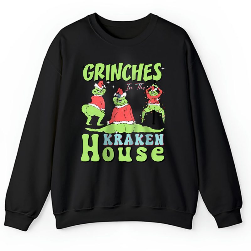 Seattle Kraken Merry Christmas NHL Gift For Fan Cute Grinch Unisex Sweatshirt TAH21913