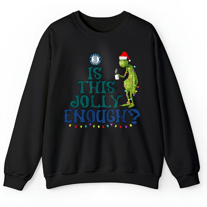 Seattle Mariners Merry Christmas MLB Gift For Fan Cute Grinch Unisex Sweatshirt TAH21549