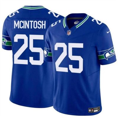 Seattle Seahawks #25 Kenny McIntosh Royal 2024 F.U.S.E. Throwback Vapor Limited Football Stitched Jersey