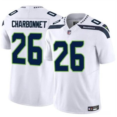 Seattle Seahawks #26 Zach Charbonnet White 2024 F.U.S.E. Vapor Limited Football Stitched Jersey