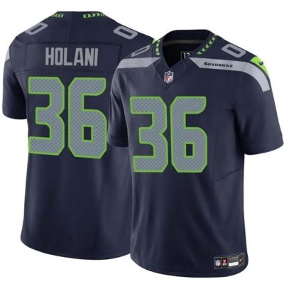 Seattle Seahawks #36 George Holani Navy F.U.S.E Vapor Limited Football Stitched Jersey