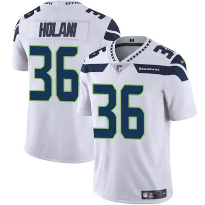 Seattle Seahawks #36 George Holani White Vapor Limited Football Stitched Jersey