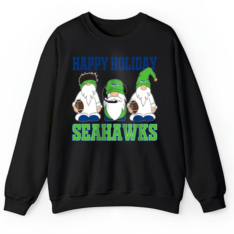 Seattle Seahawks Merry Christmas NFL Gift For Fan Christmas Gnomes Unisex Sweatshirt TAH21135